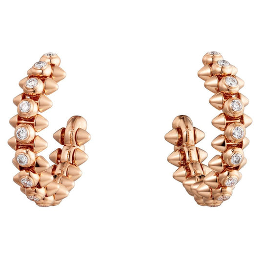 KDY-N8515173 pointed pyramid blister rivet earrings C-shaped semicircular earrings