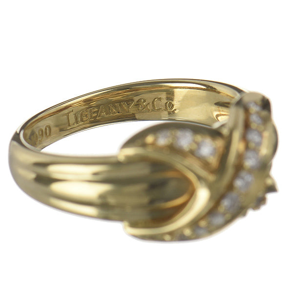 TIF-68745273 Cross twisted ribbon diamond ring