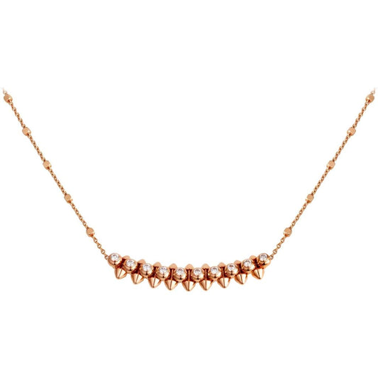 KDY-N7424312 pyramid pointed cone blister rivet bolt chain necklace