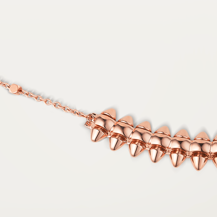 KDY-B7224744 pointed cone small 6.4mm wide rivet tether chain necklace