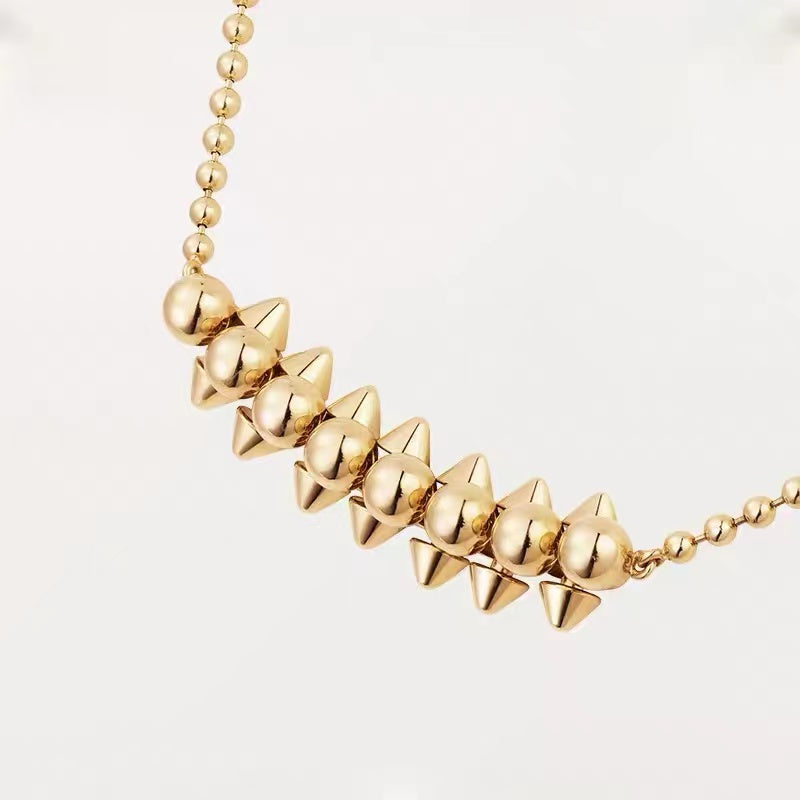 KDY-B7224879 cone blister rivet chain necklace
