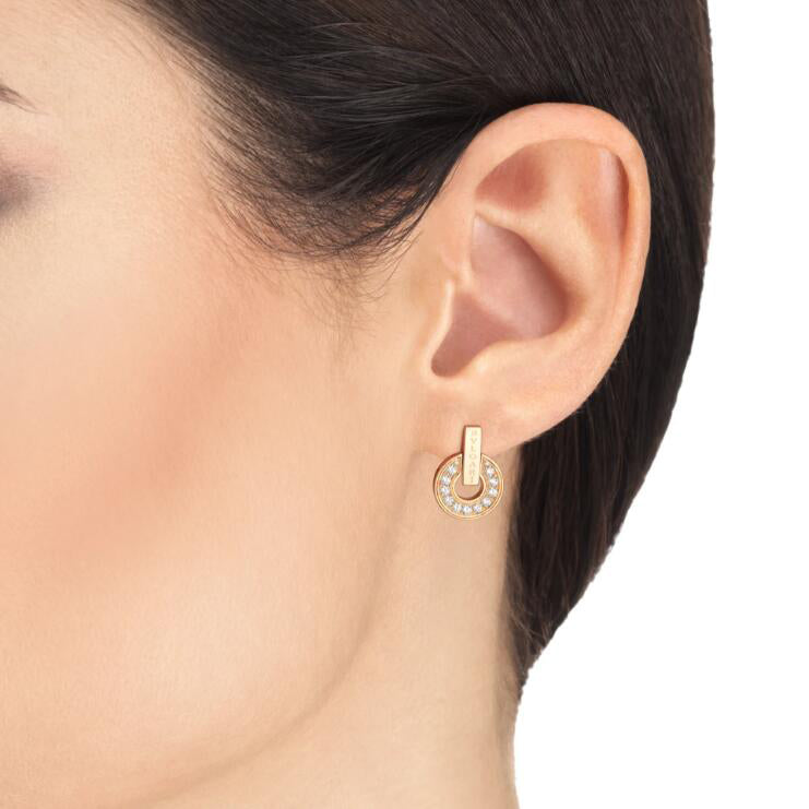 BGL-357318 Straight bar circle earrings round series
