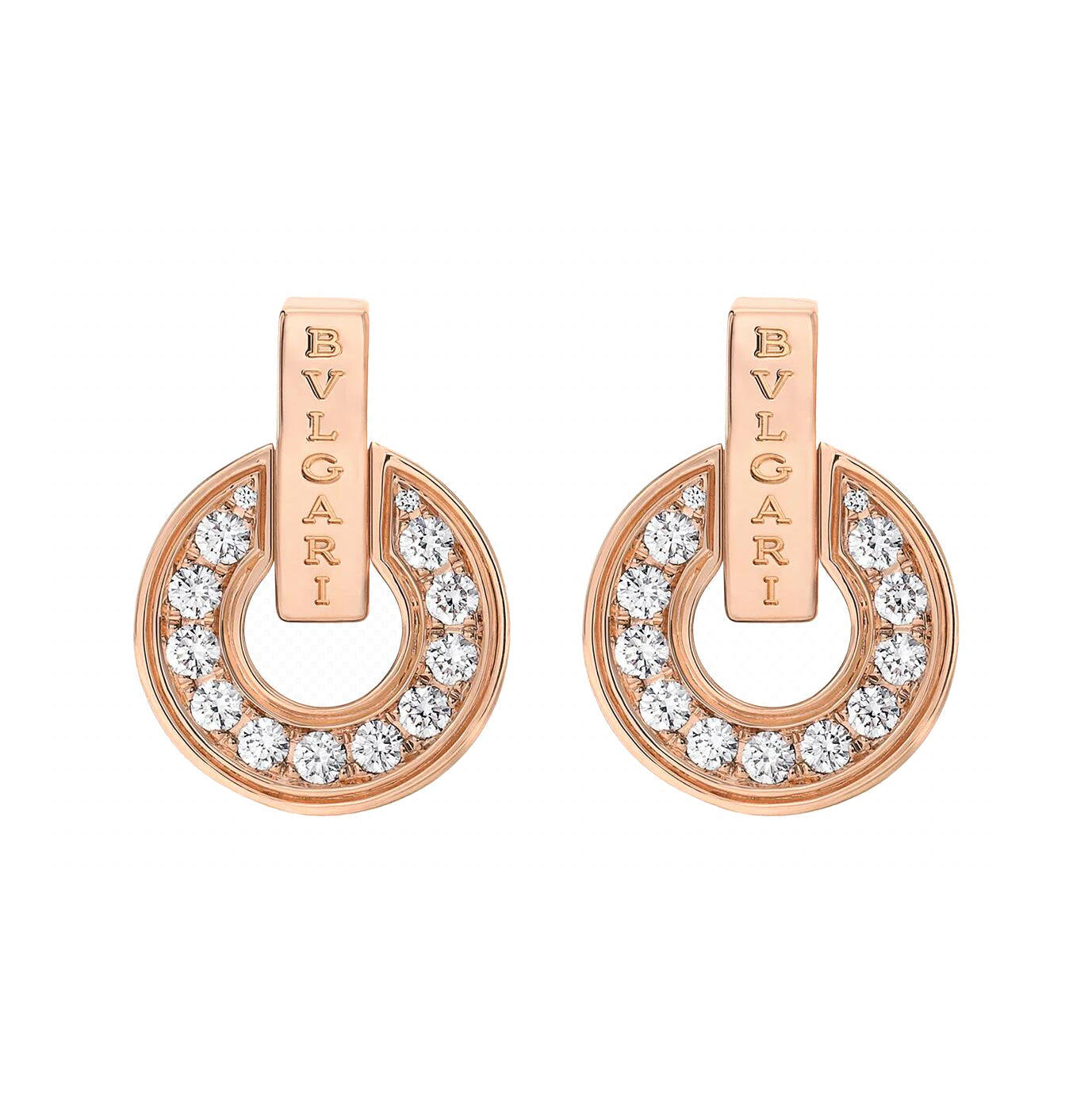 BGL-357318 Straight bar circle earrings round series