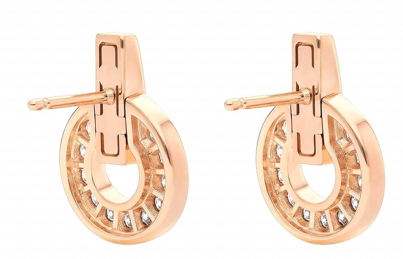 BGL-357318 Straight bar circle earrings round series