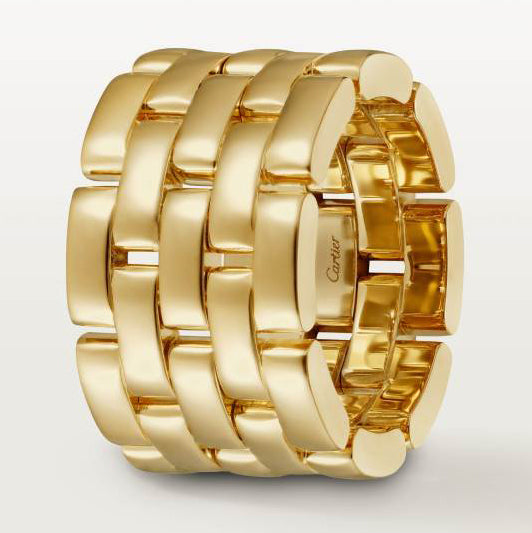 KDY-B4230700 light gold five-row tank ring