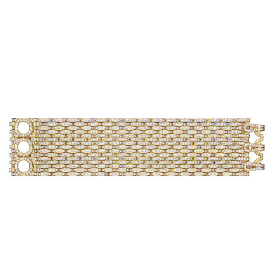 KDY-HP601087 full diamond 15 row tank bracelet