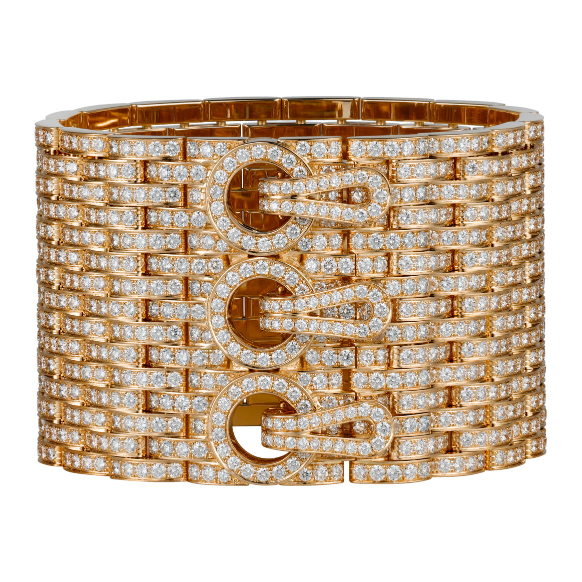 KDY-HP601087 full diamond 15 row tank bracelet