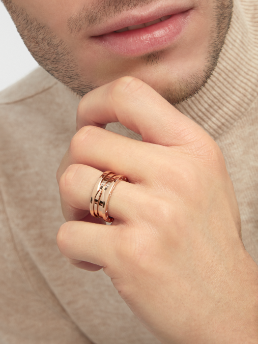 BGL-AN852405 guest version narrow version two circles light gold spring ring