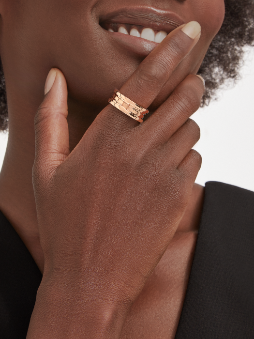 BGL-AN852405 guest version narrow version two circles light gold spring ring
