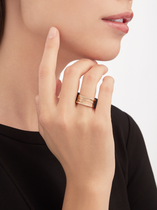 BGL-AN852405 guest version narrow version two circles light gold spring ring