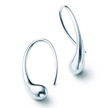 TIF33291947 light gold water drop ear hooks