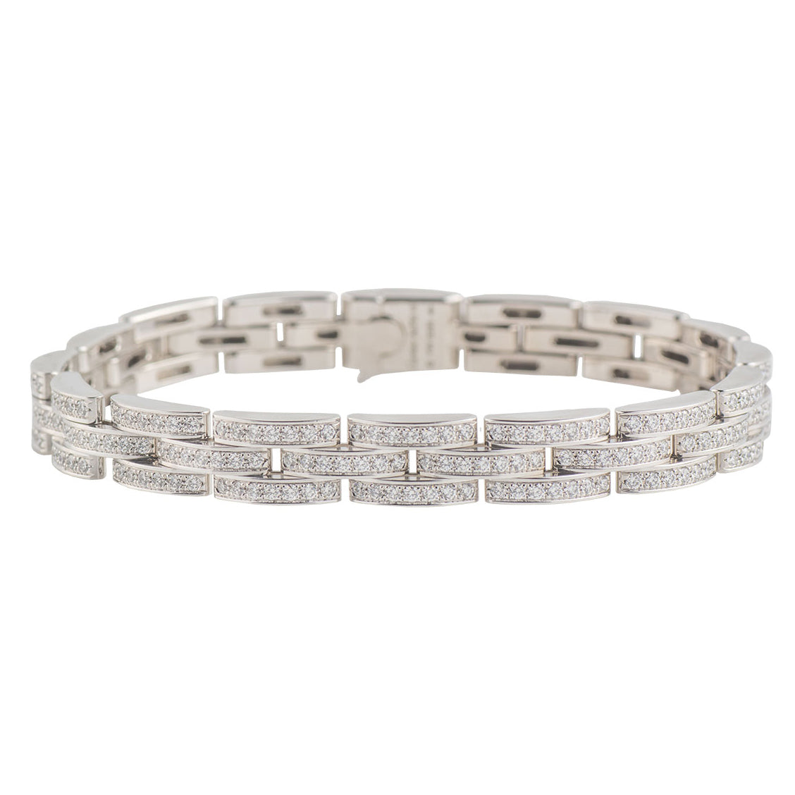 KDY-N6700900 three rows of 7 diamond tank bracelet