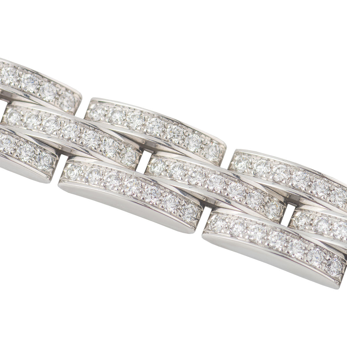 KDY-N6700900 three rows of 7 diamond tank bracelet