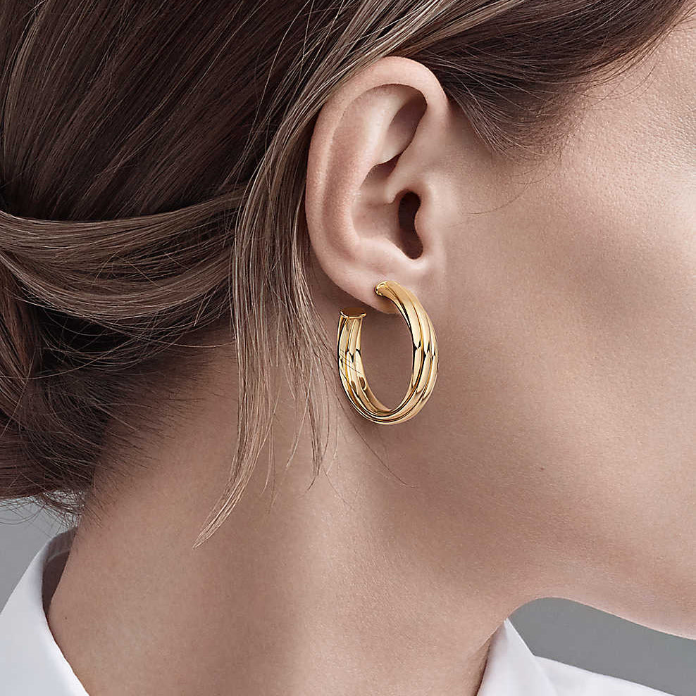 TIF82850267 light gold round earrings