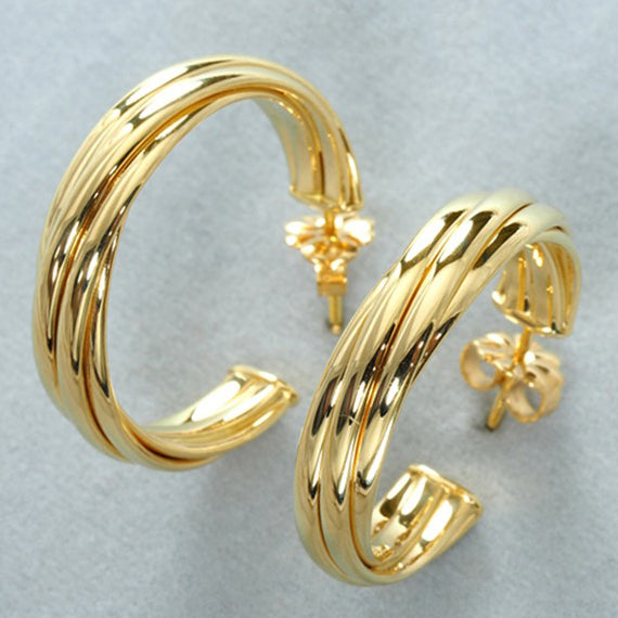 TIF82850267 light gold round earrings