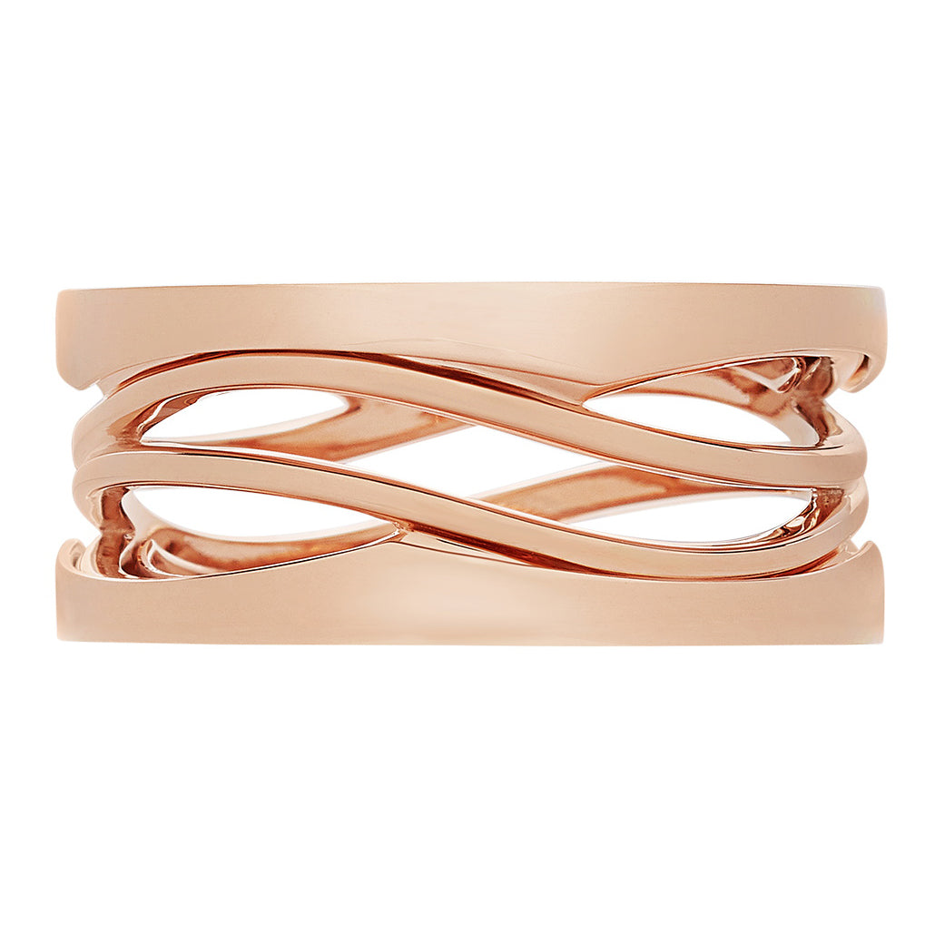 BGL-AN858029 narrow version light gold streamlined hollow ring