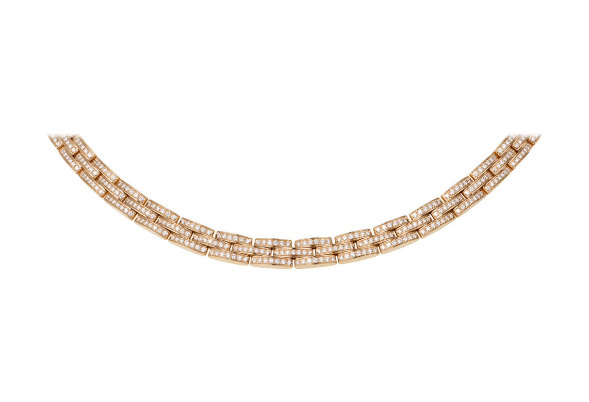 KDY-N7408400 three row tank necklace