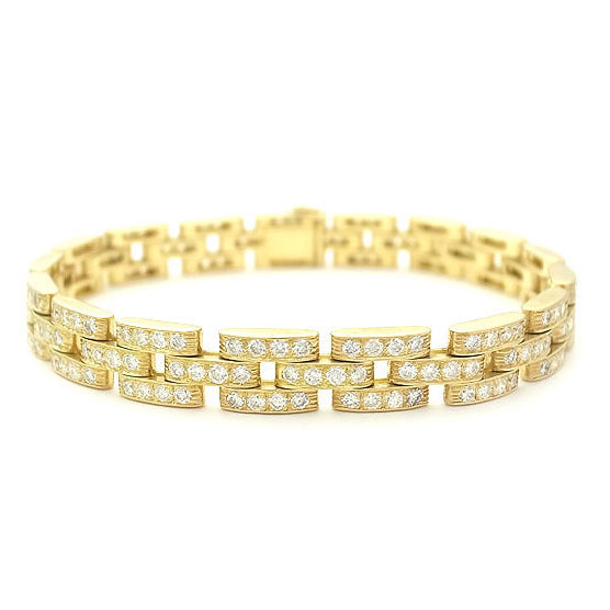 KDY-N7845235 full diamond three-row tank bracelet