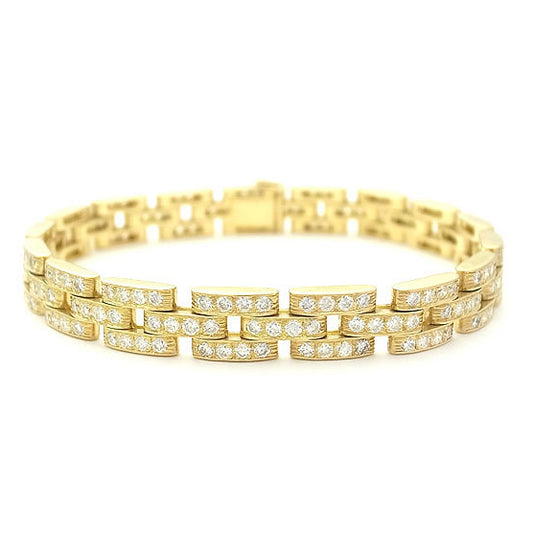 KDY-N7845235 full diamond three-row tank bracelet