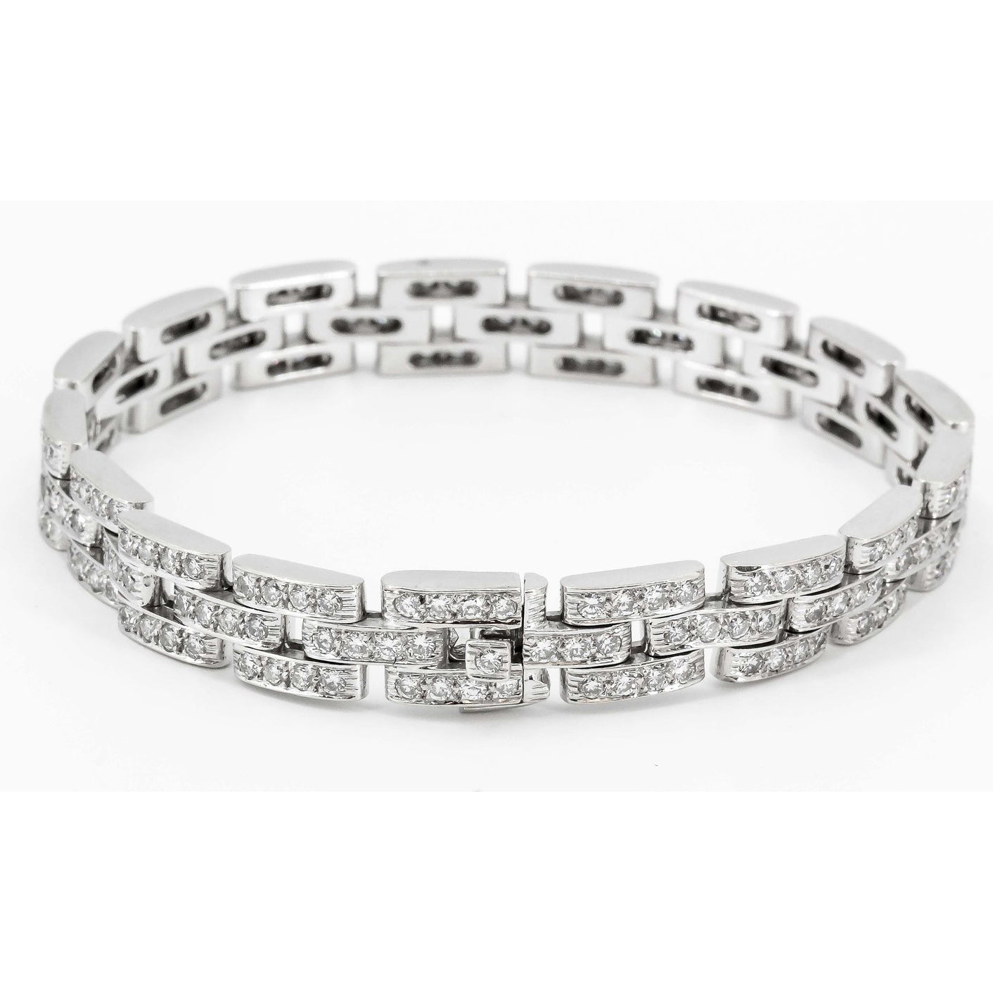 KDY-N7845235 full diamond three-row tank bracelet