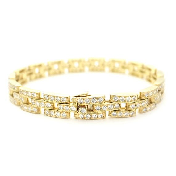 KDY-N7845235 full diamond three-row tank bracelet