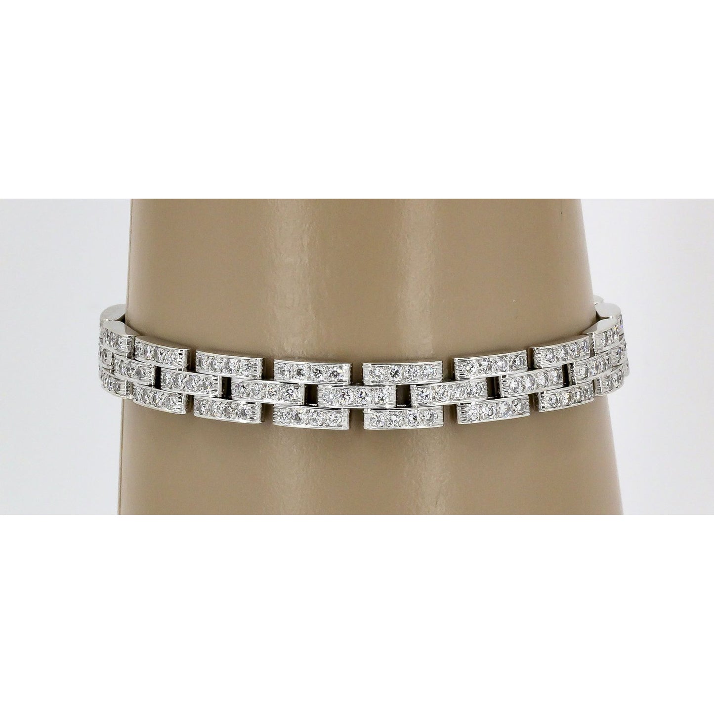 KDY-N7845235 full diamond three-row tank bracelet