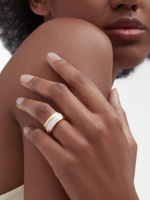 BGL-AN855964 narrow version spring ceramic ring, 2 circles small waist