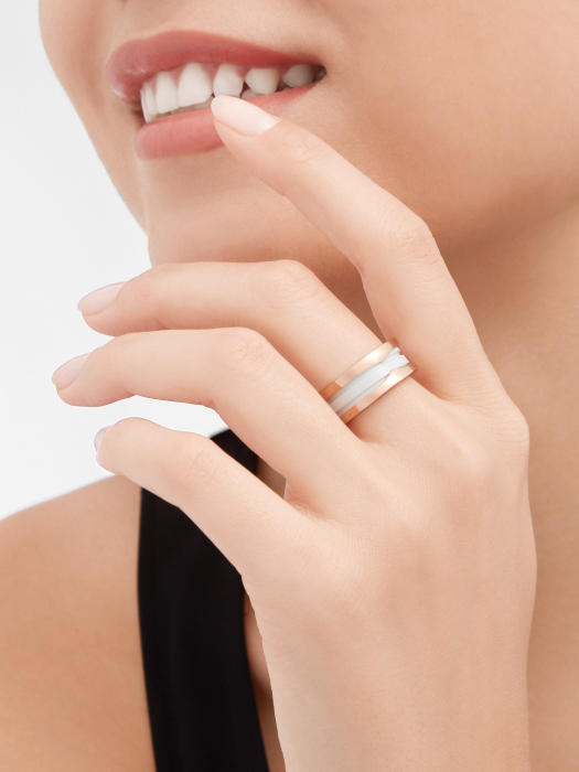 BGL-AN855964 narrow version spring ceramic ring, 2 circles small waist