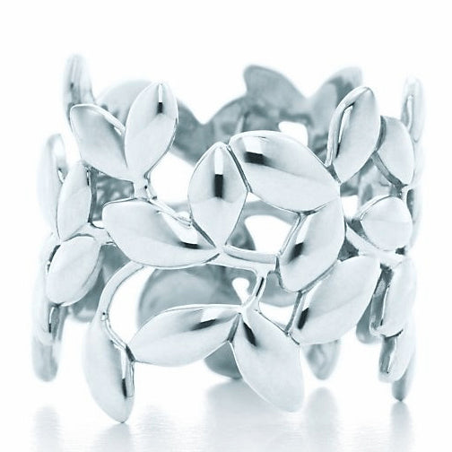 TIF11582490 wide version light gold olive leaf ring 13#