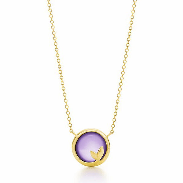 TIF12223367 Crystal Olive Leaf Tie Chain Pendant