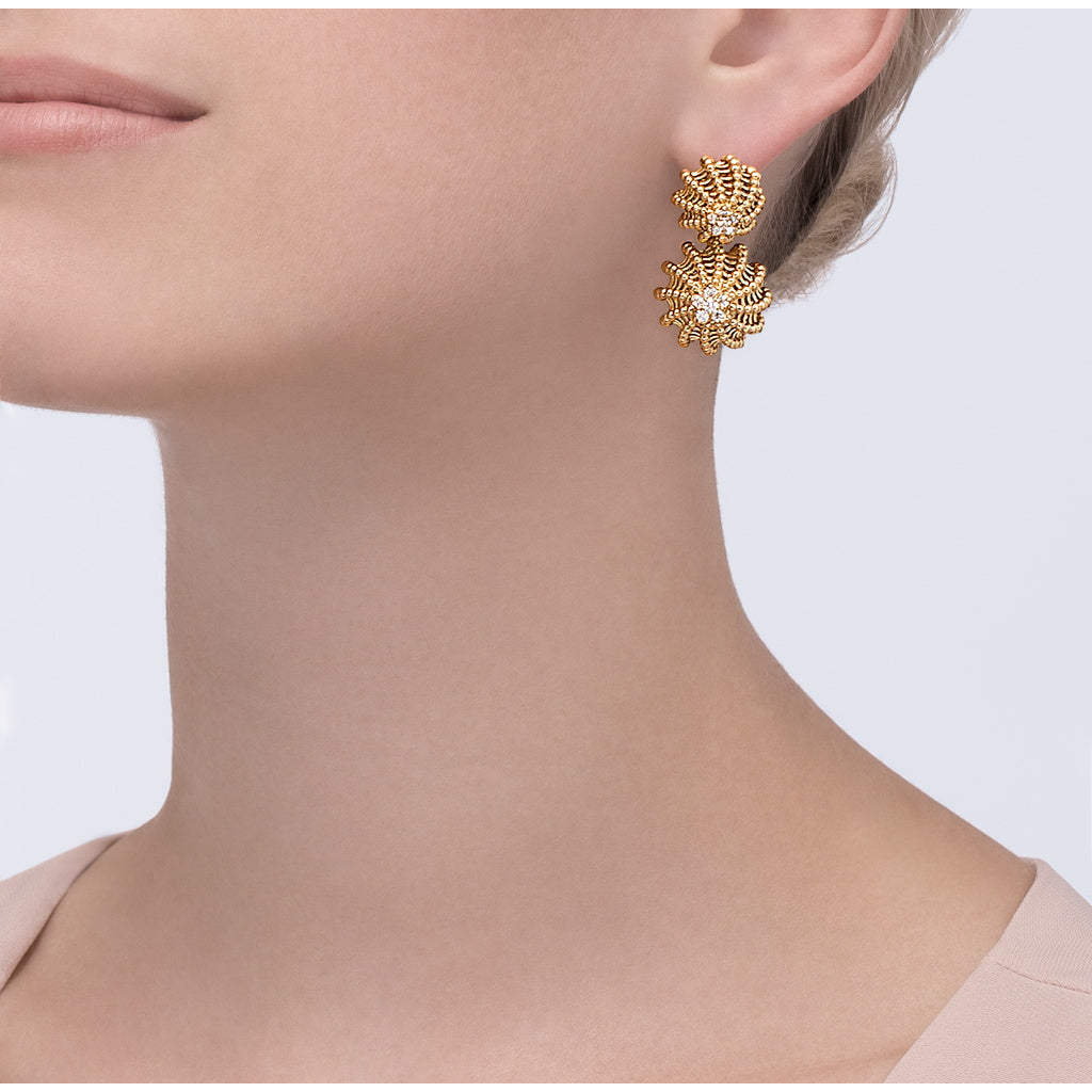KDY-N8515093 cactus bead ear clip earrings