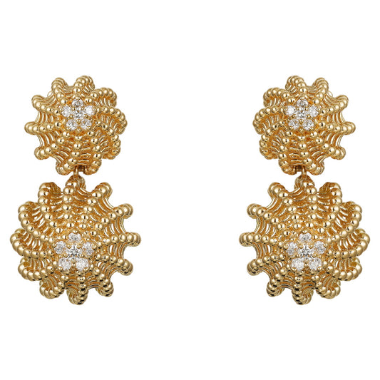 KDY-N8515093 cactus bead ear clip earrings
