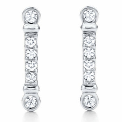 TIF40500871 bone diamond iris flower branch earrings