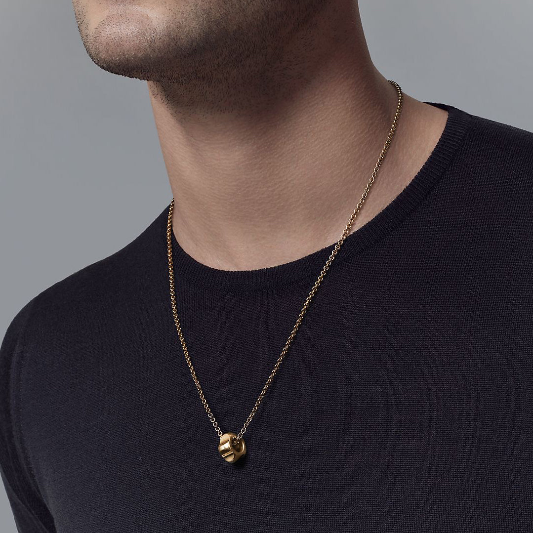 TIF32262692 light gold egg pit pendant