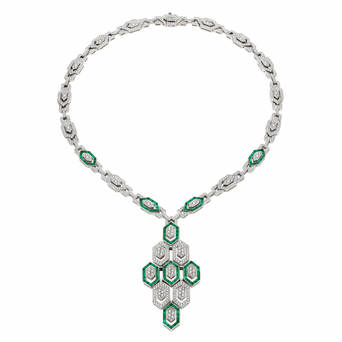 BGL-353843 snake honeycomb diamond necklace