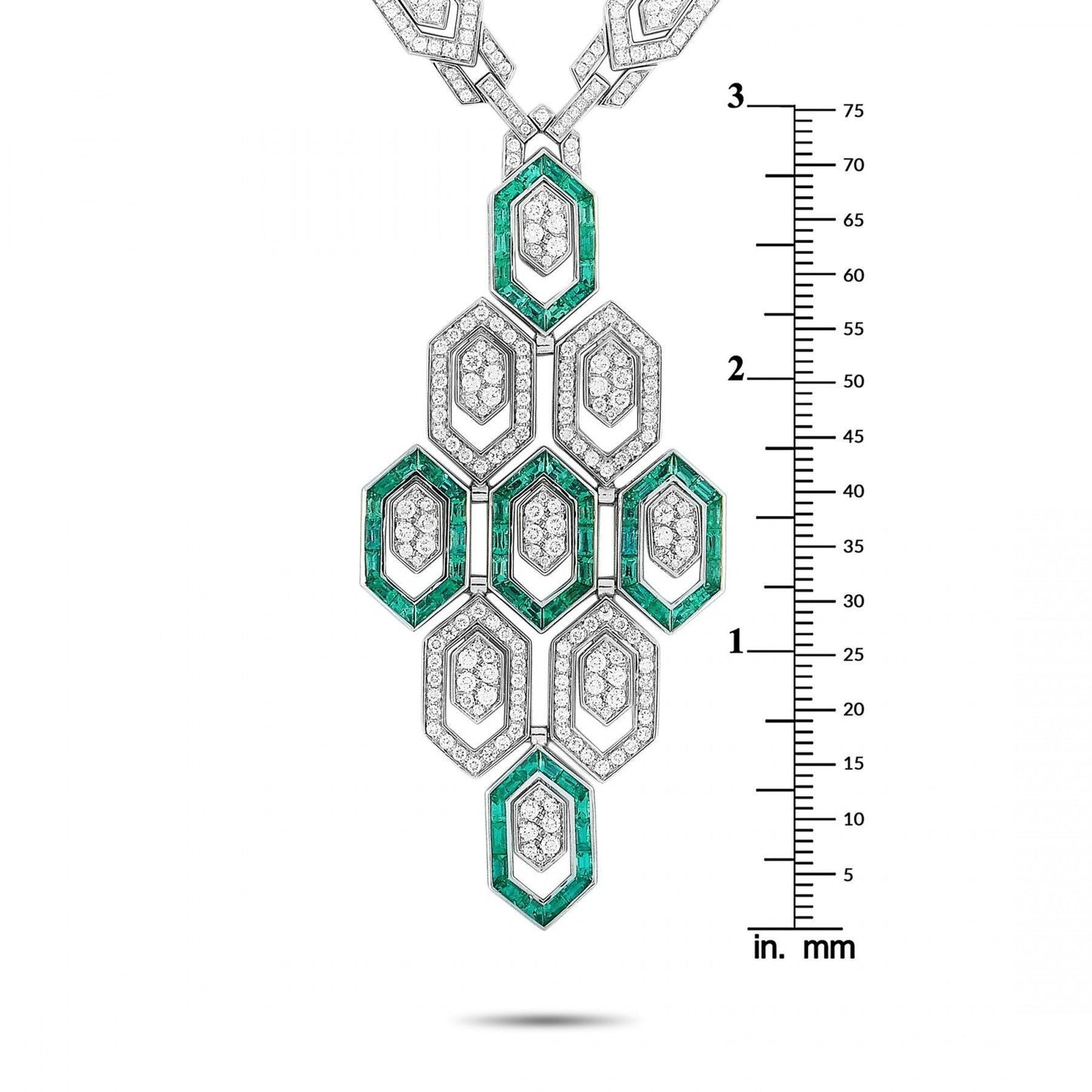 BGL-353843 snake honeycomb diamond necklace
