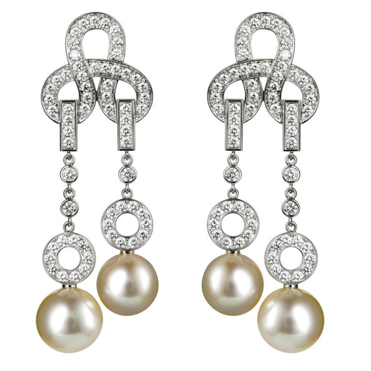 KDY-N8049700 Shape clip ear clip pearl long ear clap earrings