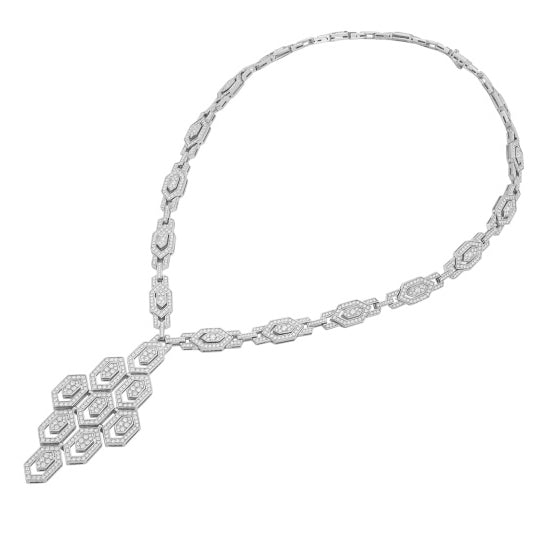 BGL-CL857752 snake honeycomb diamond necklace