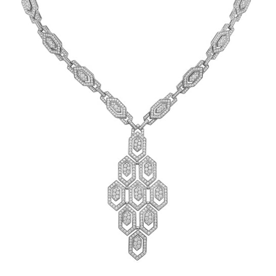 BGL-CL857752 snake honeycomb diamond necklace
