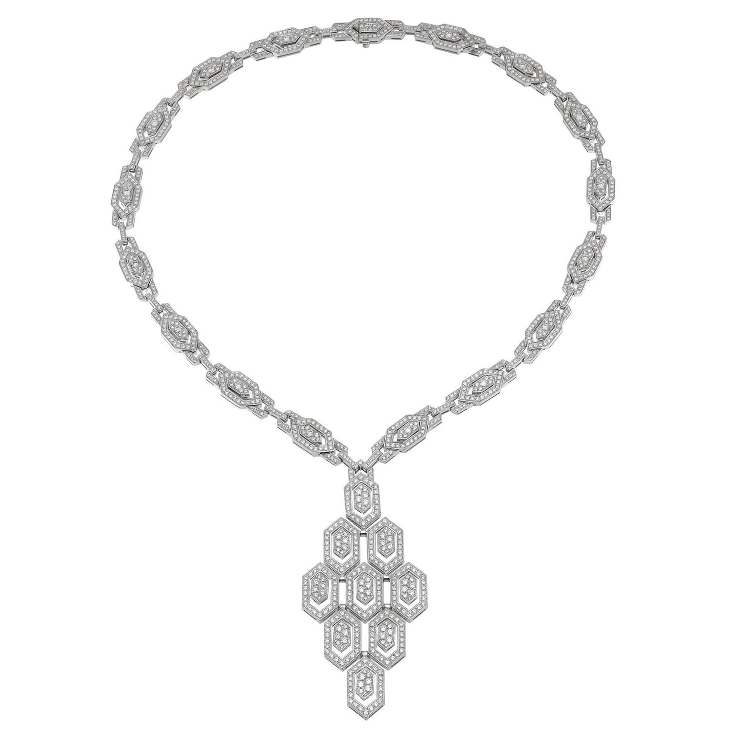 BGL-CL857752 snake honeycomb diamond necklace