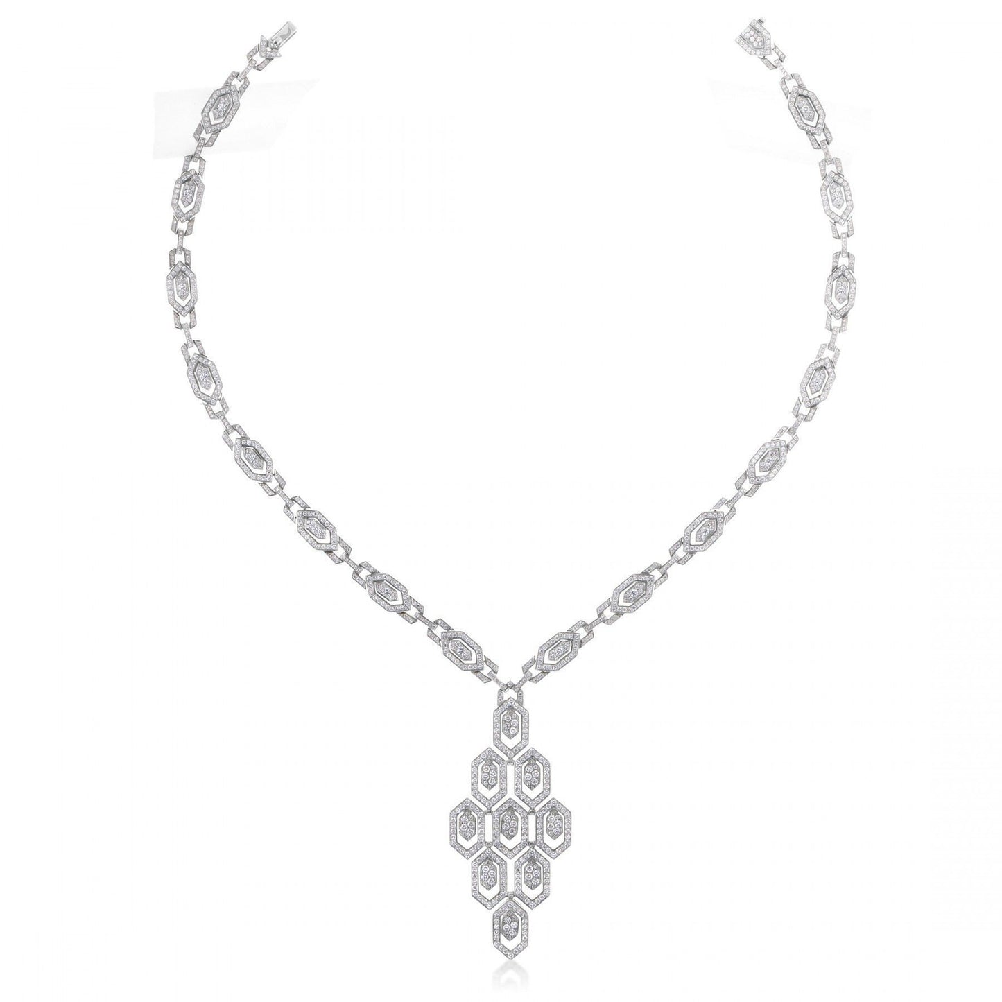 BGL-CL857752 snake honeycomb diamond necklace