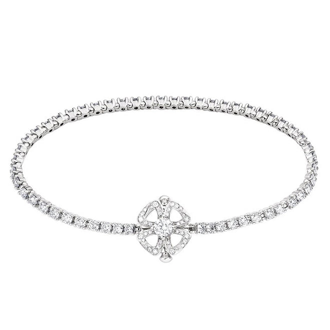 BGL-BR680479 triangle flower full diamond four-petal flower bracelet