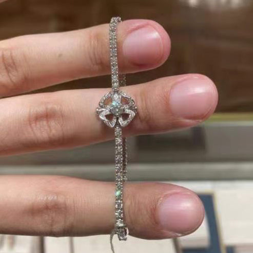 BGL-BR680479 triangle flower full diamond four-petal flower bracelet
