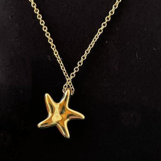 TIF42788240 light gold starfish pendant