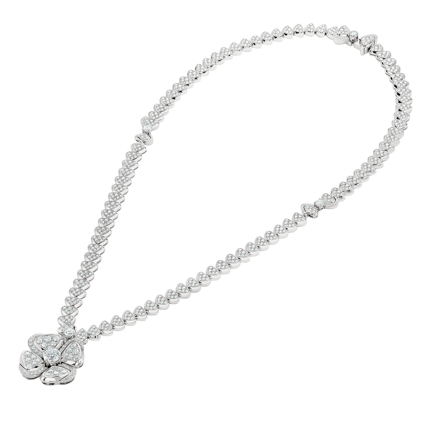 BGL-357377 Triangular flower single flower four-petal flower large necklace