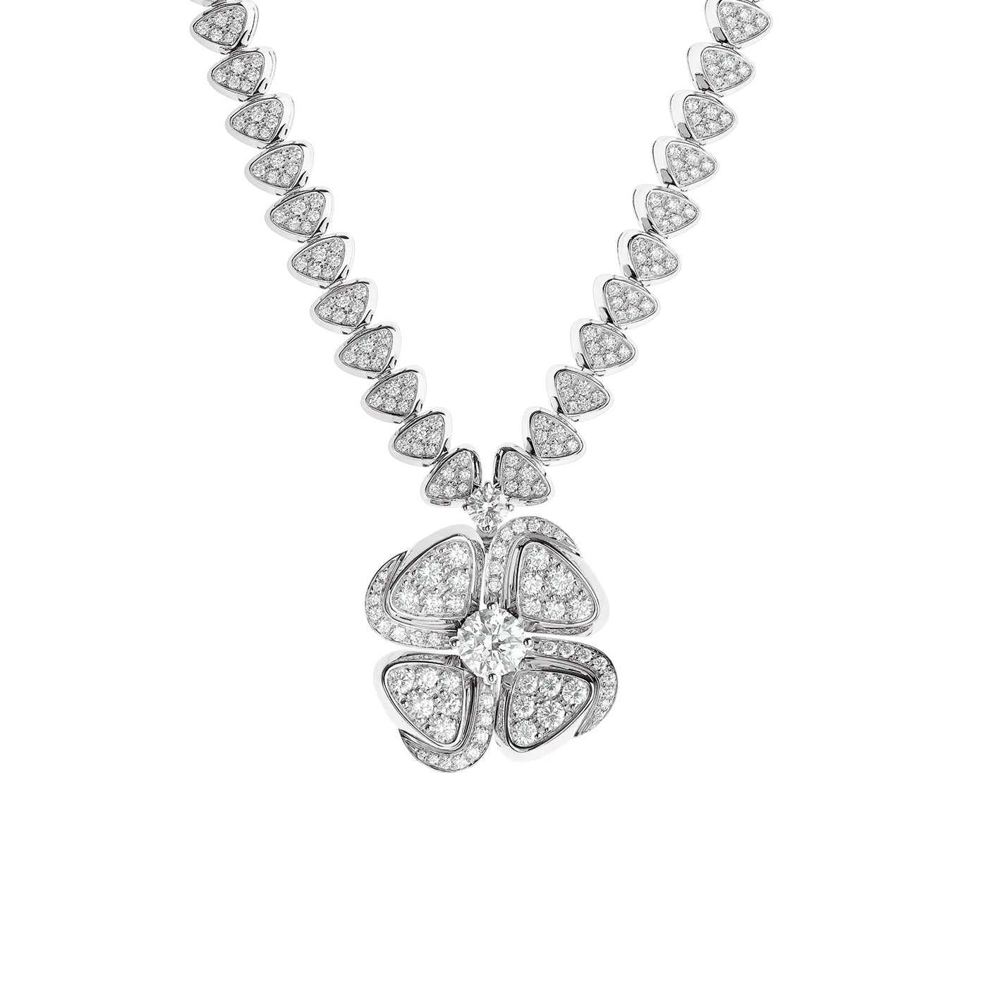 BGL-357377 Triangular flower single flower four-petal flower large necklace