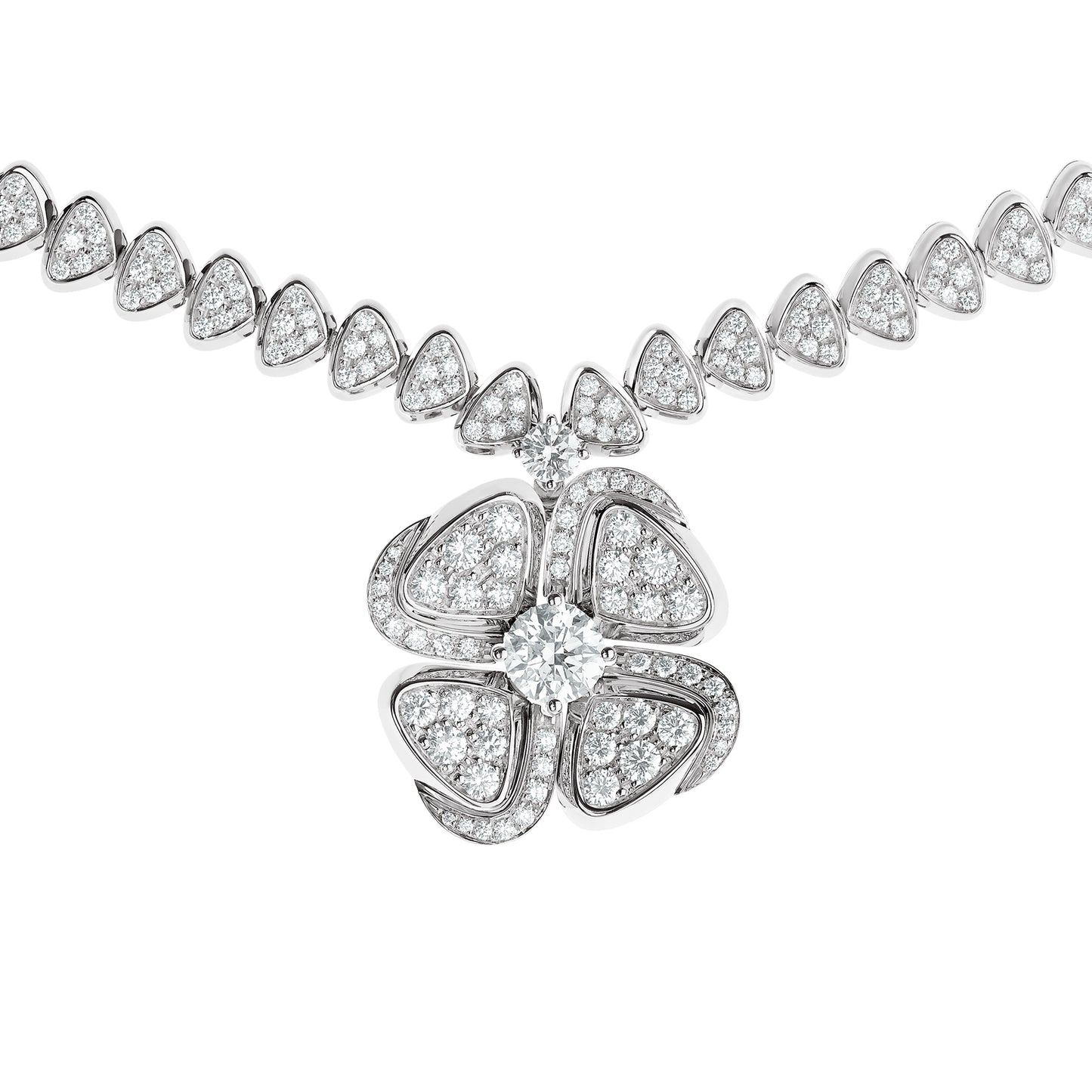 BGL-357377 Triangular flower single flower four-petal flower large necklace