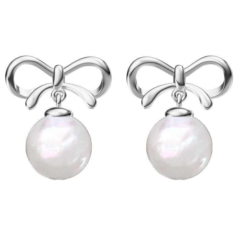 TIF40764767 pearl light gold bow earrings