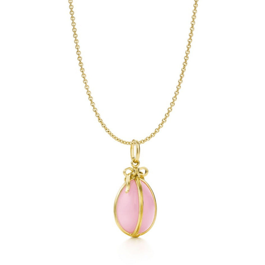 TIF68650975 Easter egg ribbon bow pendant