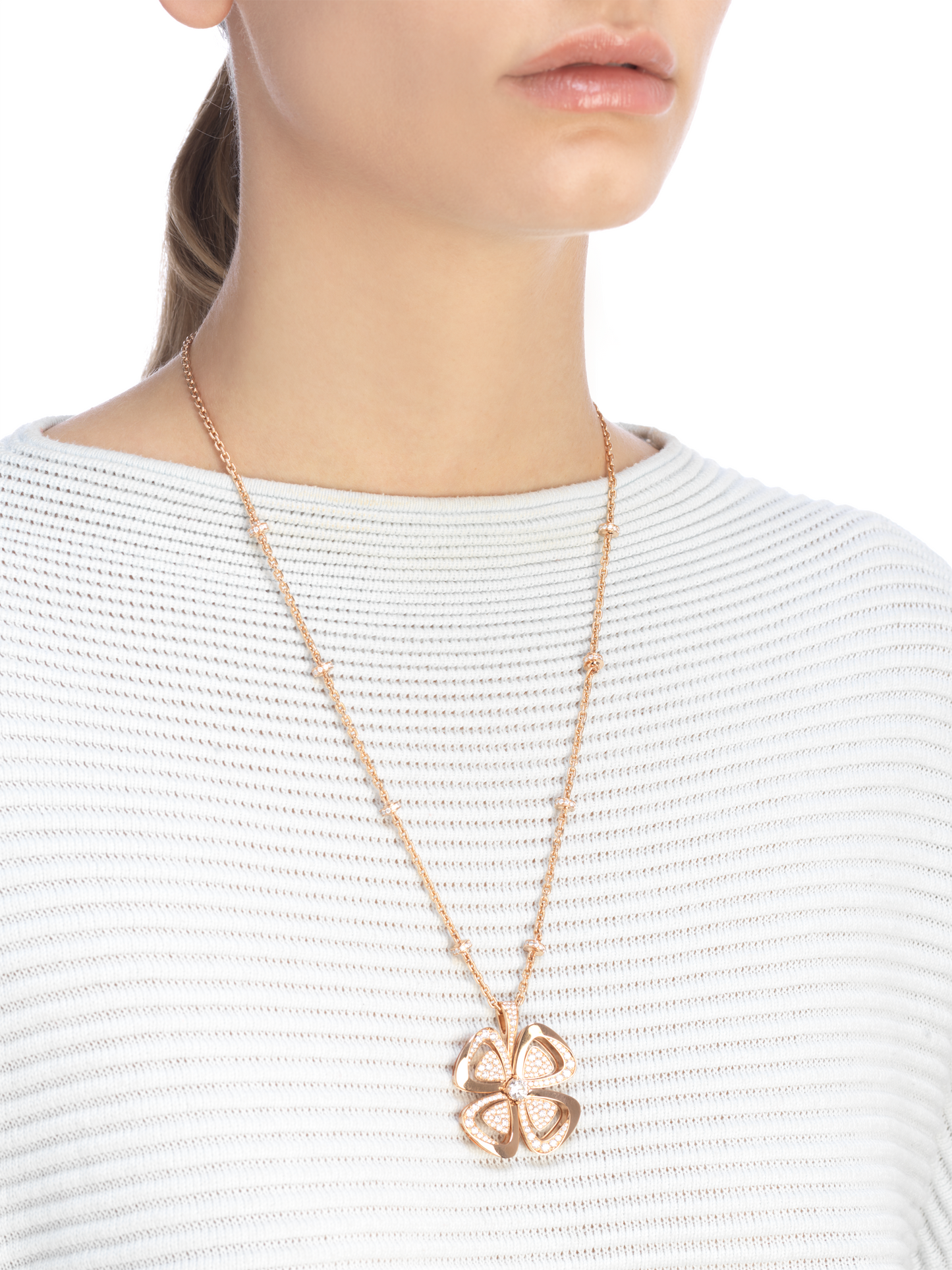 BGL-357218-CL858759 Bougainvillea pendant four-petal flower necklace